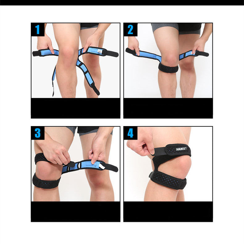 Sports Silicone Patella Belt Compression Protection Patella Running Mountaineering Breathable Basketball Knee Pads