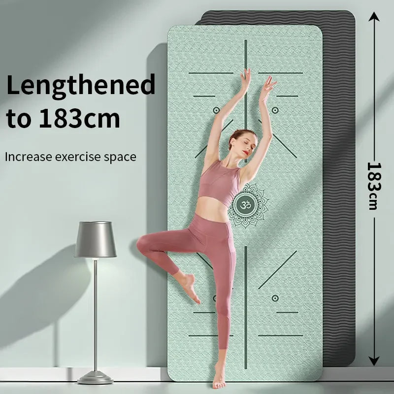 TPE Two-color Yoga Mat Thickened Non-slip
