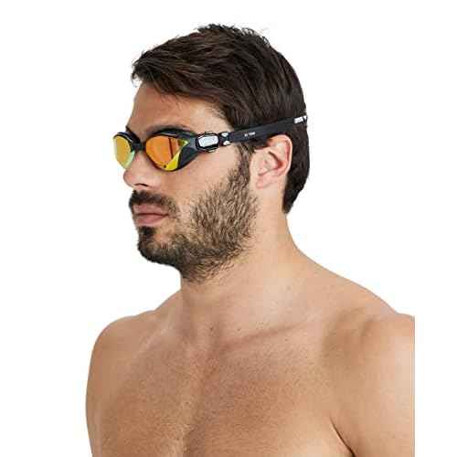 ARENA Unisex Adult Cobra Tri Swimming Goggles for Triathlon and Fitness Swipe Anti-Fog Wide Vision Mirror Lens