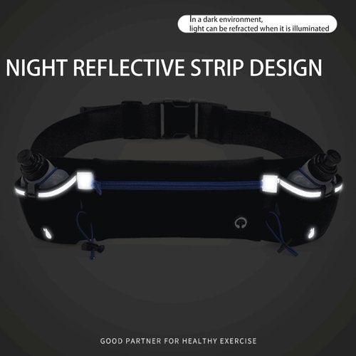Running Belt With Water Bottles,Hydration Belt For Men And Women,Running Hydration Belt,Marathon Triathlon Running Essentials （Black）