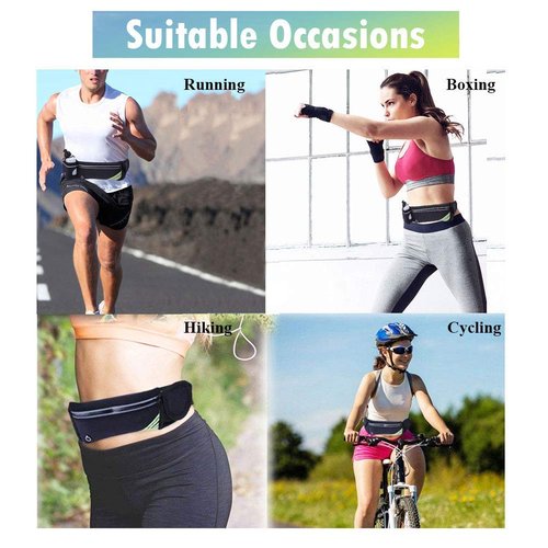 Waterproof Running Belt Water Bottle Waist Pack,Sport Pouch Fanny Pack for Men Women Runners Waist Bag,Hybration Workout Running Phone Holder for iPhone 15 14 13 12 11 Pro Max Xs Xr X 8 7 Plus Galaxy