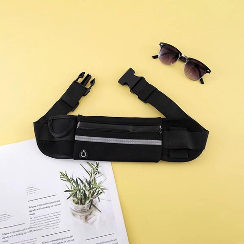 Trendy Running Belt With Water Bottle Hydration Pack Adjustable Waist Pouch for Men Women Marathon Running Hiking Cycling Travel Sports Gear