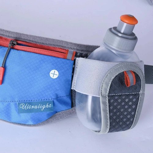 AONIJIE Running Hydration Belt with 2 Water Bottles, Waterproof & Bounce-Free Waist Pouch for Runners, Fanny Pack Fit 6.8 Inches Phones for Jogging, Cycling, Climbing and Hiking (Rose)