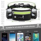 Hydration Running Belt with Water Bottles(2 x 300ML), Luckit Upgraded Nylon Webbing Running Waist Bag Reflective Bum Bag Adjustable Sports Waist Pouch for Marathon Running Hiking Camping Jogging