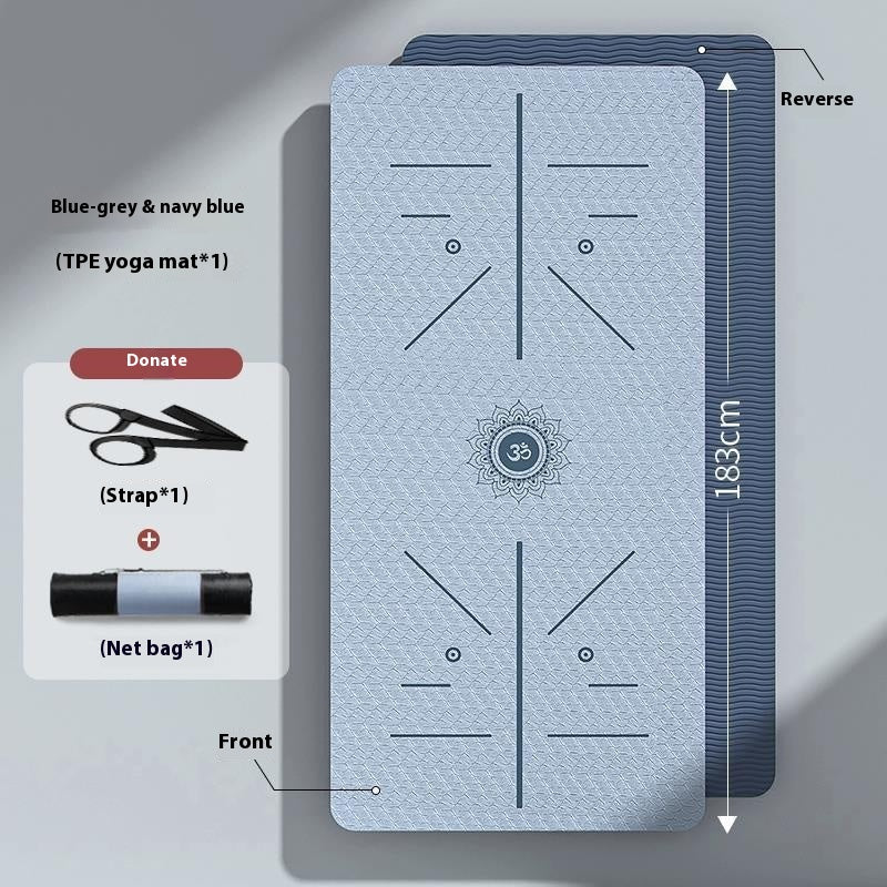 TPE Two-color Yoga Mat Thickened Non-slip