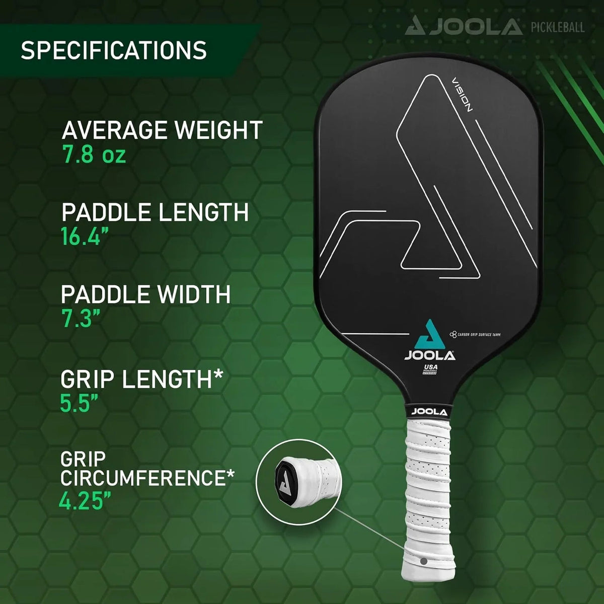 JOOLA Vision CGS 16mm Pickleball Paddle
