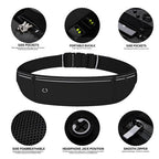 Slim Running Belt Fanny Pack Running Waist Pack for Women & Men,Running Phone Holder Waterproof Running Waist Pack,Running Gear Accessories for Running Walking Cycling Camping Gym (Black)