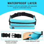 OQXEJPHFN 2 Pcs Running Belt With Water Bottle Holder, Slim Hydration Belt, Waist Pouch Bag For Workout(Black,Blue)
