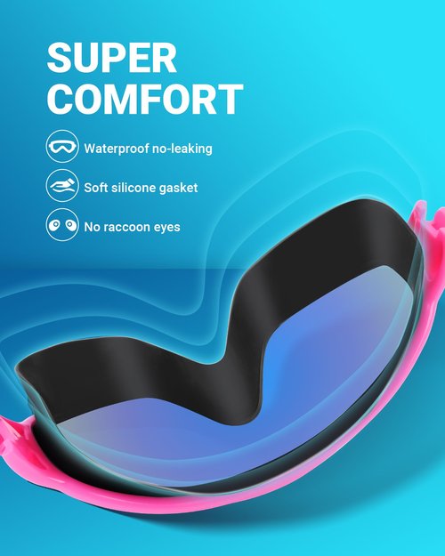 Freela 2 Pack Swimming Goggles for Adult Men Women Youth, 180° Wide View Anti Fog UV Protection Soft Silicone Waterproof No Leak Clear Swim Goggles, Underwater Beach Open Water Pool Goggles Blue Green