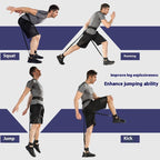 Boxing MMA Taekwondo Elastic String Basketball Bounce Strength Leg Training Explosive Power Resistance Band Fitness Equipment