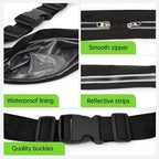 JUMAHE Slim Running Belts for Women Men - Running Phone Holder Fanny Pack for Key, Accessories Fits ALL Cell Phones, Black