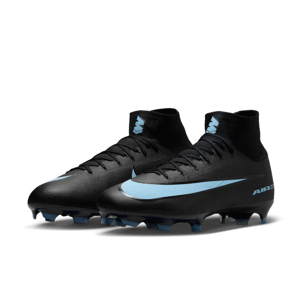 Nike Mercurial Superfly 10 Pro FG High-Top Soccer Cleats-Black/ice Blue