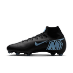 Nike Mercurial Superfly 10 Pro FG High-Top Soccer Cleats-Black/ice Blue