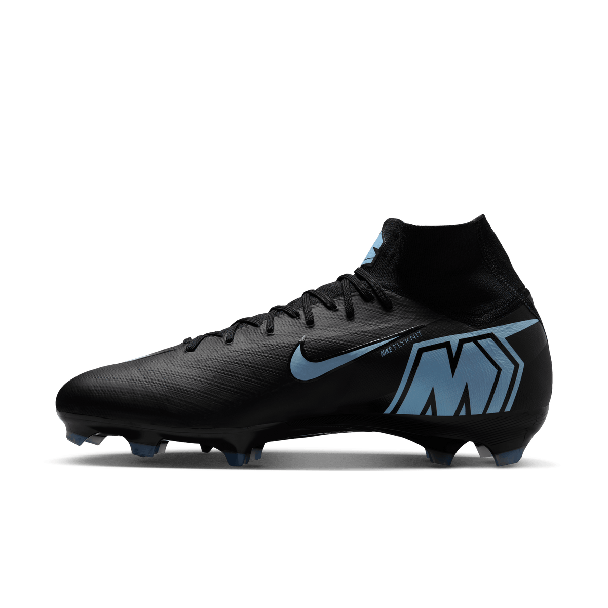 Nike Mercurial Superfly 10 Pro FG High-Top Soccer Cleats-Black/ice Blue