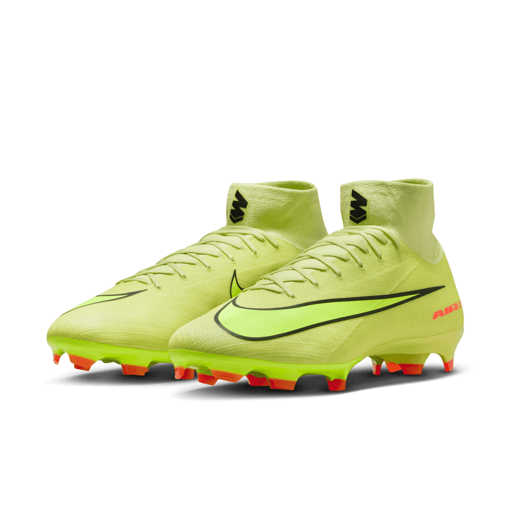 Nike Youth Mercurial Superfly 10 Pro FG High-Top Soccer Cleats-Limelight/volt-hyper Crimson