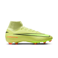Nike Youth Mercurial Superfly 10 Pro FG High-Top Soccer Cleats-Limelight/volt-hyper Crimson