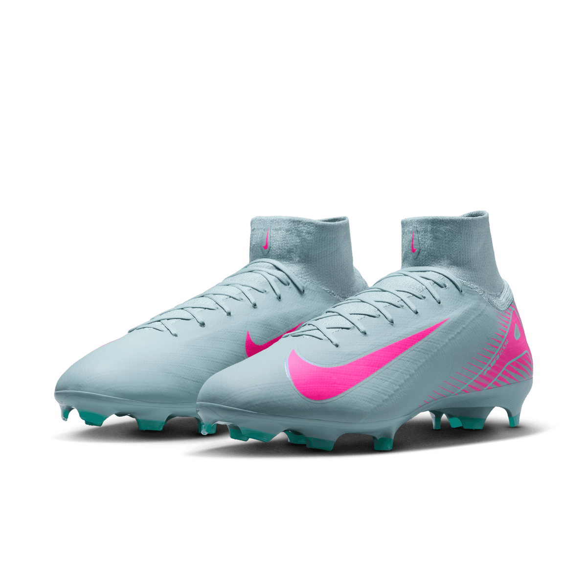 Nike Youth Mercurial Superfly10 Pro FG High-Top Soccer Cleats-Ocean Cube/Pink Blast