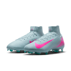 Nike Mercurial Superfly 10 Pro FG High-Top Soccer Cleats-Ocean Cube/Pink Blast