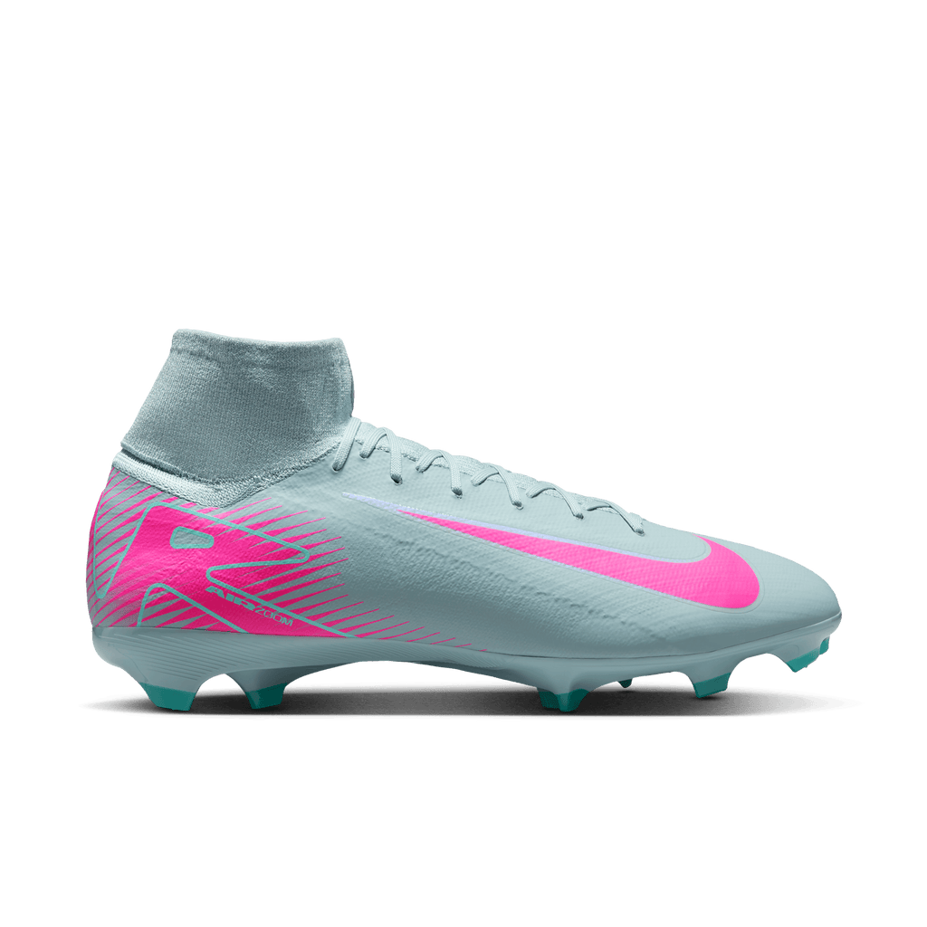 Nike Youth Mercurial Superfly10 Pro FG High-Top Soccer Cleats-Ocean Cube/Pink Blast