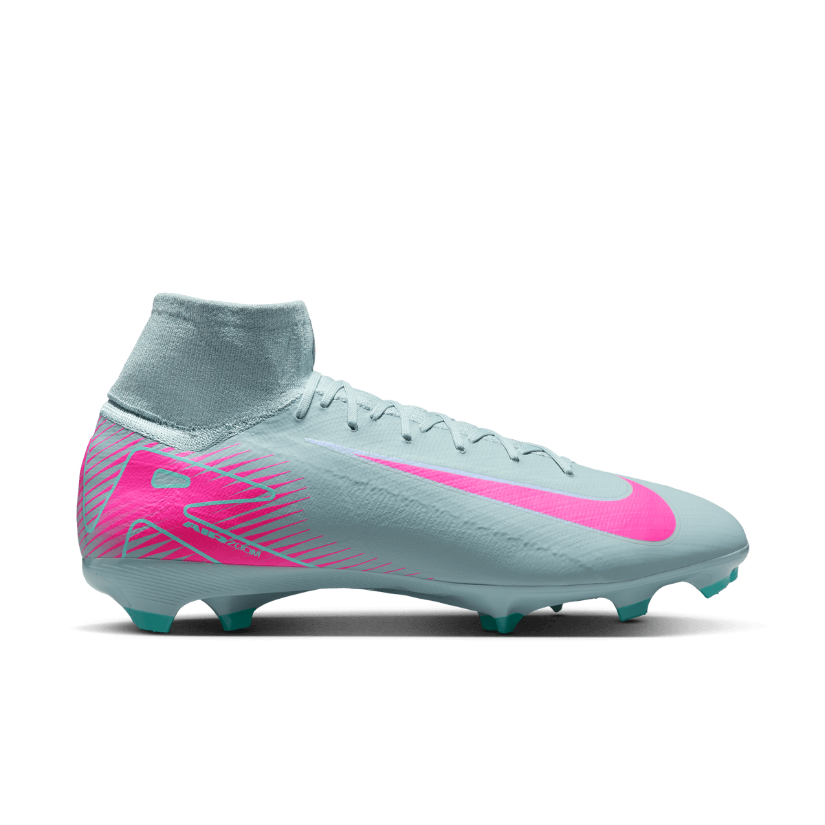 Nike Mercurial Superfly 10 Pro FG High-Top Soccer Cleats-Ocean Cube/Pink Blast