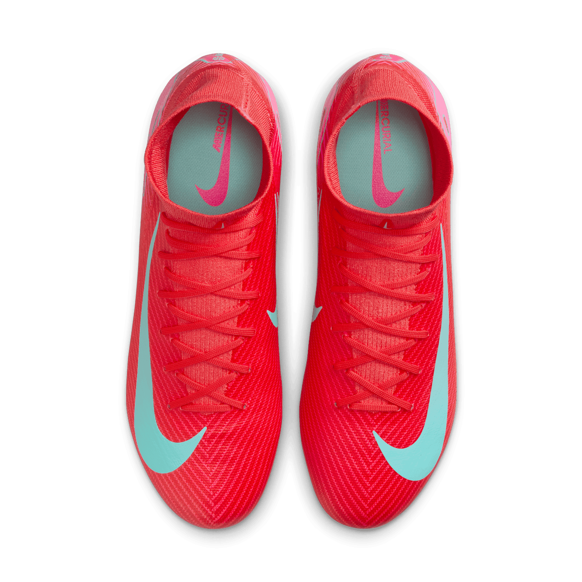 Nike Mercurial Superfly 10 Pro FG High-Top Soccer Cleats-Ember Glow/Aurora Green