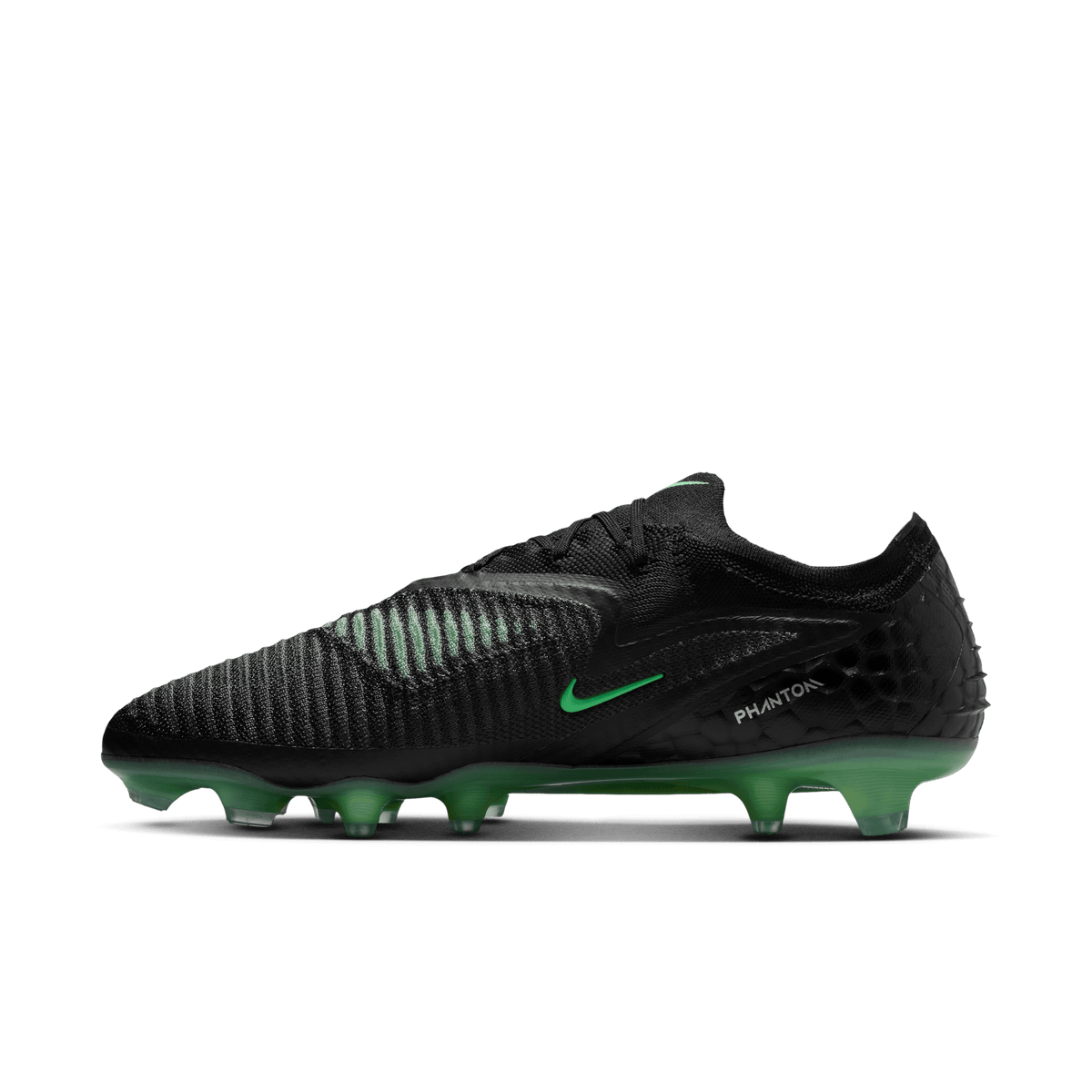 Nike Phantom 6 Low Elite Firm-Ground Soccer Cleats- Black/illusion Green-black