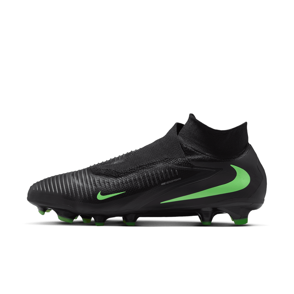 Nike Phantom 6 High Pro Firm-Ground Soccer Cleats- Black/Black/Illusion Green