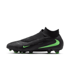 Nike Phantom 6 High Pro Firm-Ground Soccer Cleats- Black/Black/Illusion Green