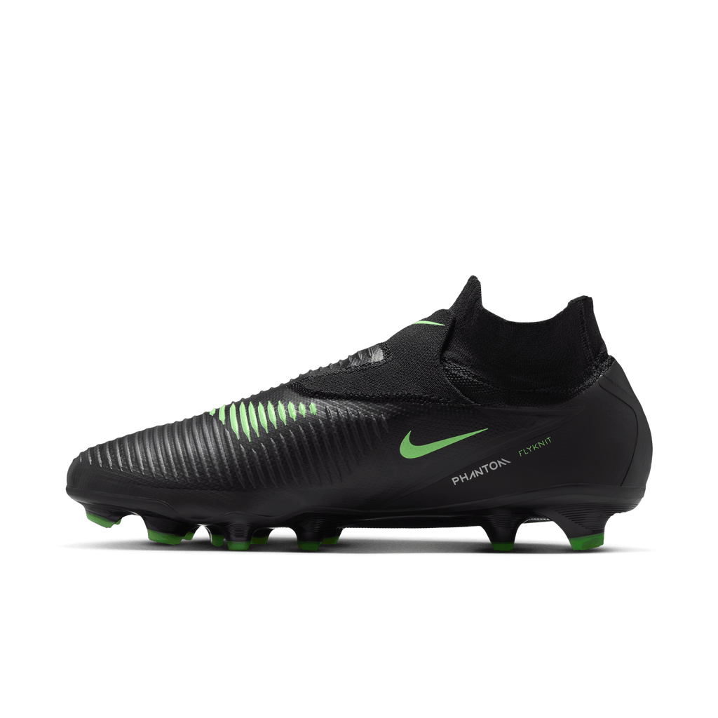 Nike Phantom 6 High Pro Firm-Ground Soccer Cleats- Black/Black/Illusion Green