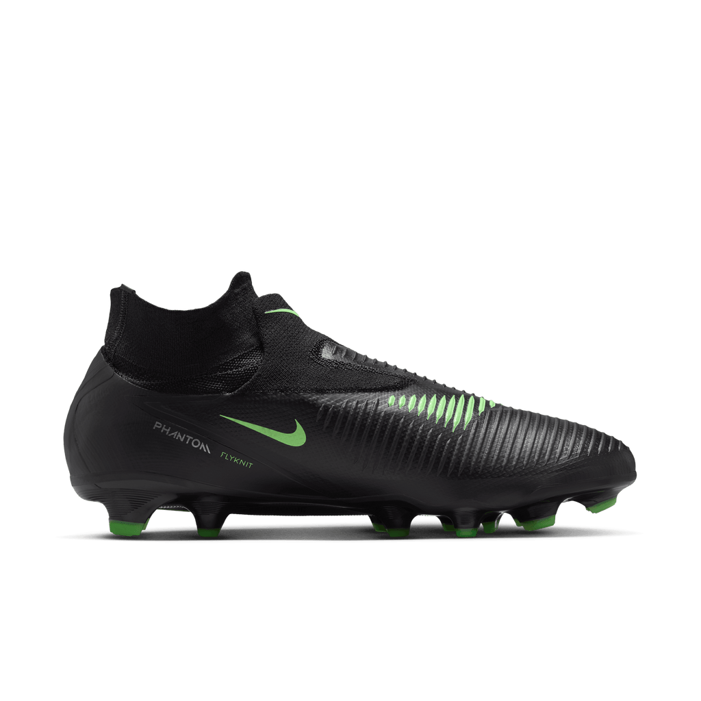 Nike Phantom 6 High Pro Firm-Ground Soccer Cleats- Black/Black/Illusion Green
