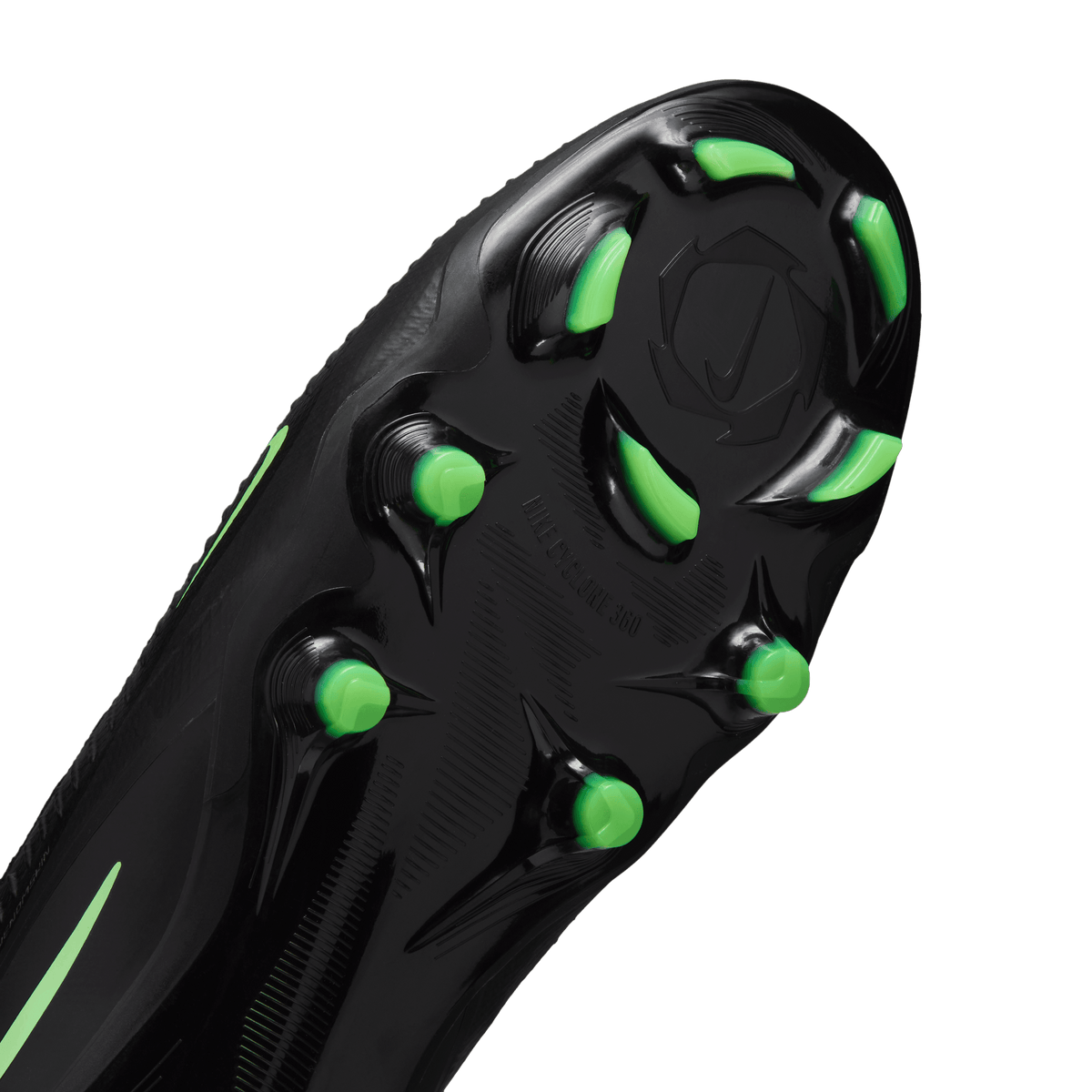 Nike Phantom 6 High Pro Firm-Ground Soccer Cleats- Black/Black/Illusion Green