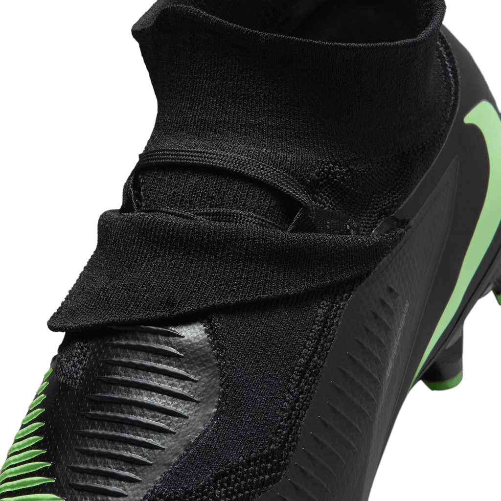 Nike Phantom 6 High Pro Firm-Ground Soccer Cleats- Black/Black/Illusion Green