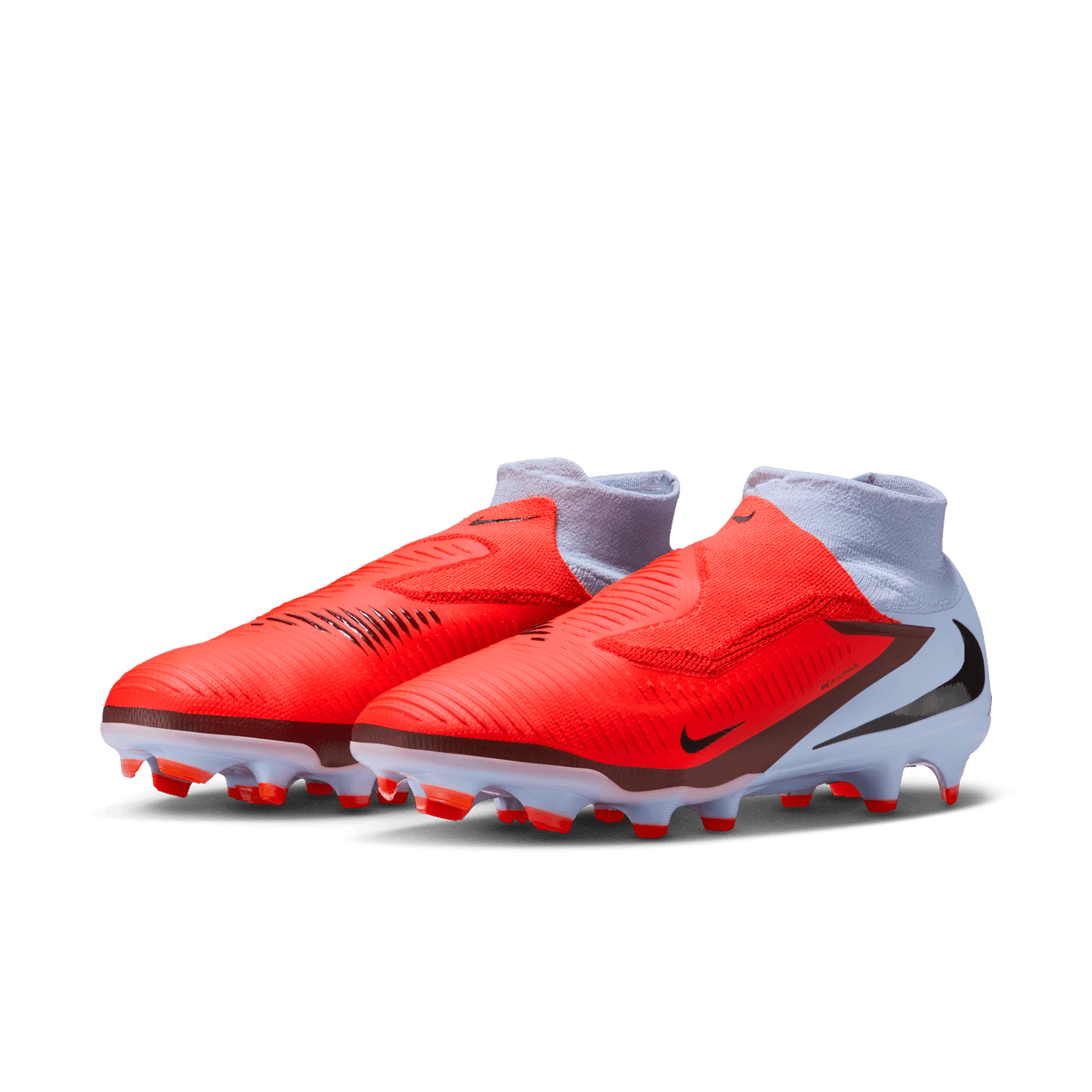 Nike Youth Phantom 6 High Pro Firm-Ground Soccer Cleats-Royal Tint/bright Crimson