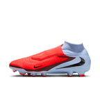 Nike Youth Phantom 6 High Pro Firm-Ground Soccer Cleats-Royal Tint/bright Crimson
