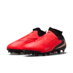 Nike Phantom 6 High Pro Firm-Ground Soccer Cleats-BRIGHT CRIMSON/BLUR-BLACK