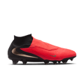 Nike Phantom 6 High Pro Firm-Ground Soccer Cleats-BRIGHT CRIMSON/BLUR-BLACK