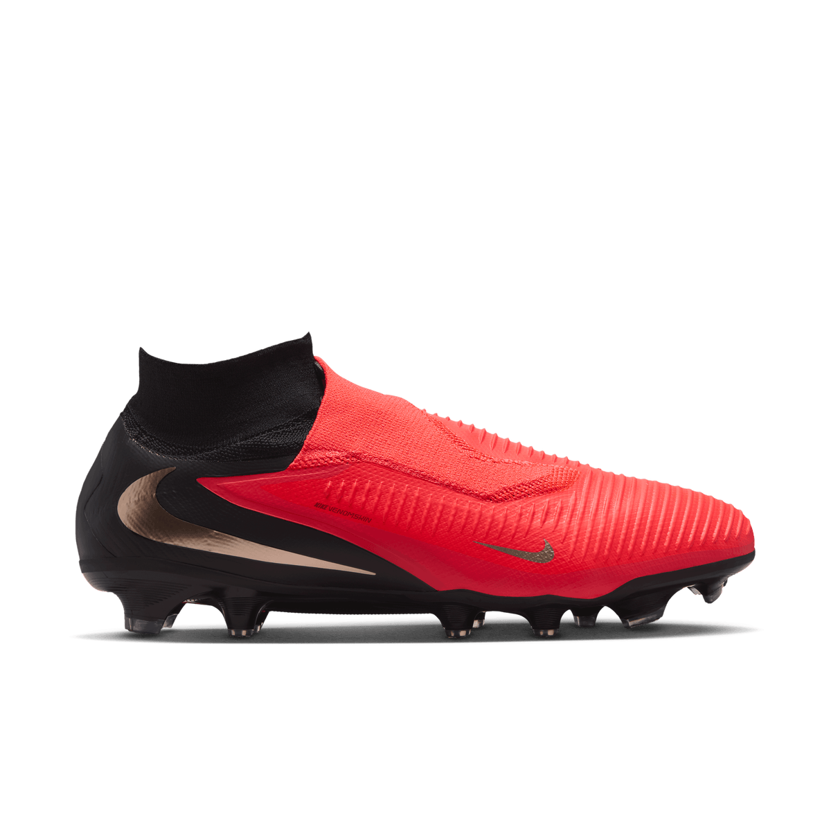 Nike Phantom 6 High Pro Firm-Ground Soccer Cleats-BRIGHT CRIMSON/BLUR-BLACK