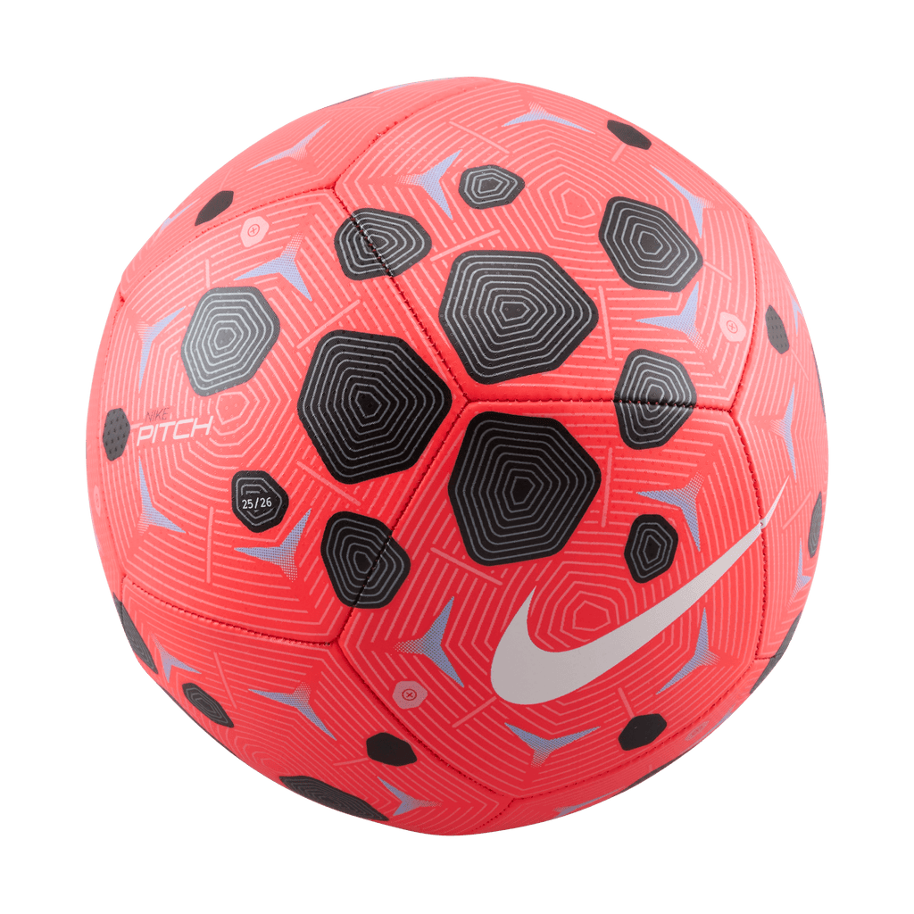 Nike Pitch Soccer Ball- Bright Crimson/black/white