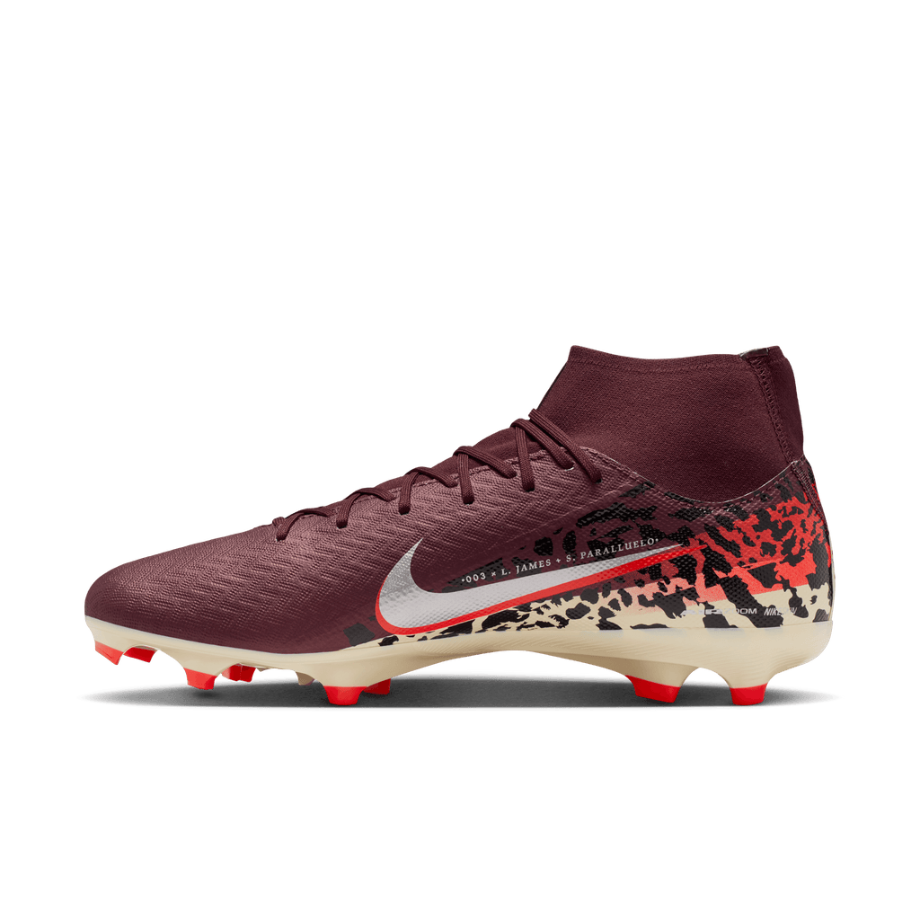 Nike United Mercurial Superfly 10 Academy-Burgundy /Red/Metallic Silver