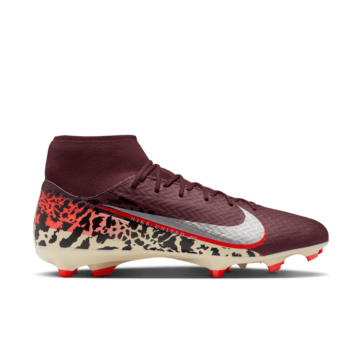 Nike United Mercurial Superfly 10 Academy-Burgundy /Red/Metallic Silver