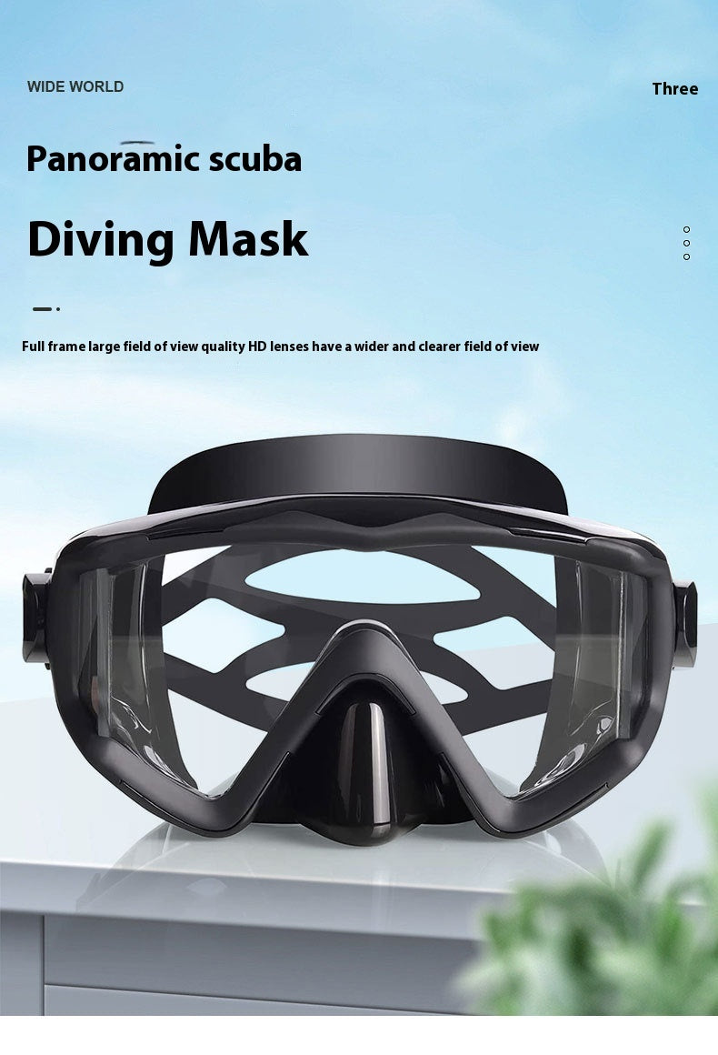 Three-sided Panoramic Diving Mask HD Nose Care Swimming Equipment