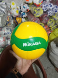 Mikasa Volleyball – Soft Touch PU Training & Match Ball | Official Size | Yellow/Green